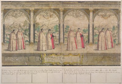 Imaginary Composite Procession of the Order of the Garter at Windsor, engraved by Marcus Gheeraerts the Elder by English School